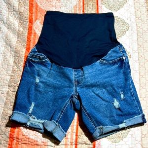 Maternity blue jean Shorts